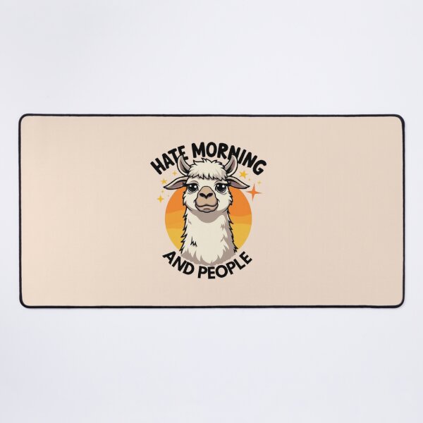 Item preview, Hate morning and people funny Lama  designed and sold by Kawabijutsu21.