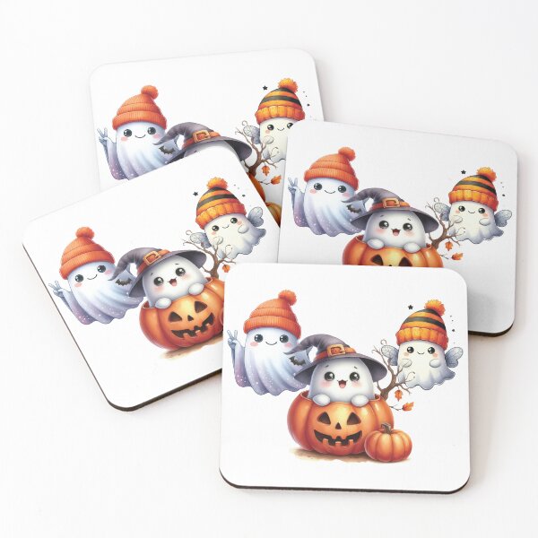 Item preview, Halloween 3 Little Ghost Pumpkin friends - Trick o Treat Party designed and sold by vallass.