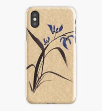'Morning Orchids' Sumi-e ink wash painting iPhone Case