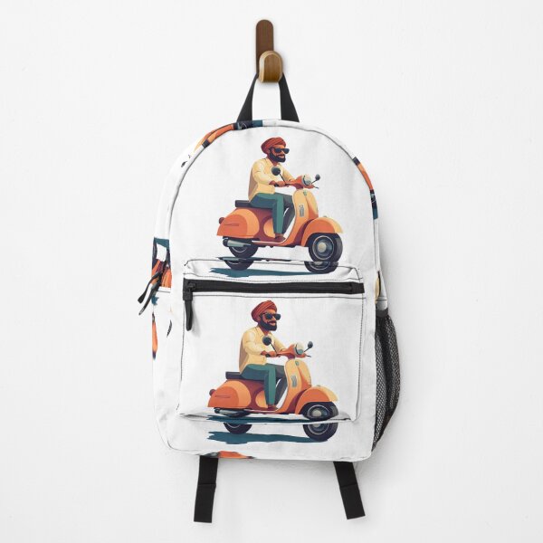 Item preview, vintage man and vintage scooter designed and sold by wonderisland.