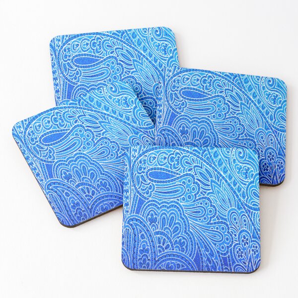 Item preview, Blue Embossed Leather designed and sold by FunWithChemo.