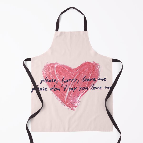 Item preview, please hurry leave me don't say you love me quote on lipgloss heart - Mitski - First Love/Late Spring designed and sold by cherrytheory.