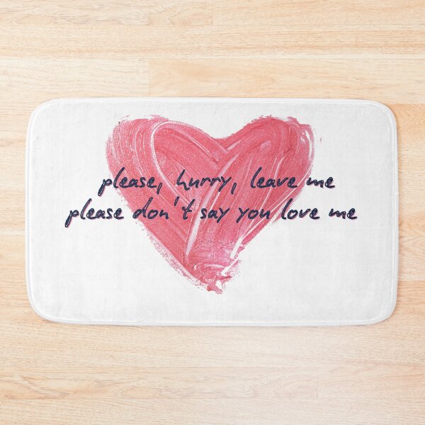 Item preview, please hurry leave me don't say you love me quote on lipgloss heart - Mitski - First Love/Late Spring designed and sold by cherrytheory.