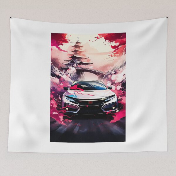 Item preview, Cherry Blossom Storm Japanese Hot Hatch Temple's Shadow designed and sold by RevUpDesign.
