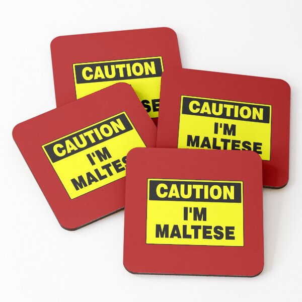 Item preview, Caution I'm Maltese, Black and Yellow Sign, with Bold Lettering designed and sold by AASparksDesigns.