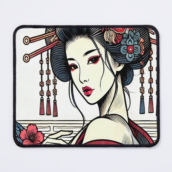 Item preview, Vibrant Pop Ukiyo-e Geisha Art - Traditional Meets Modern by Sakura Kawaii Studio designed and sold by SakuraJapanArt.