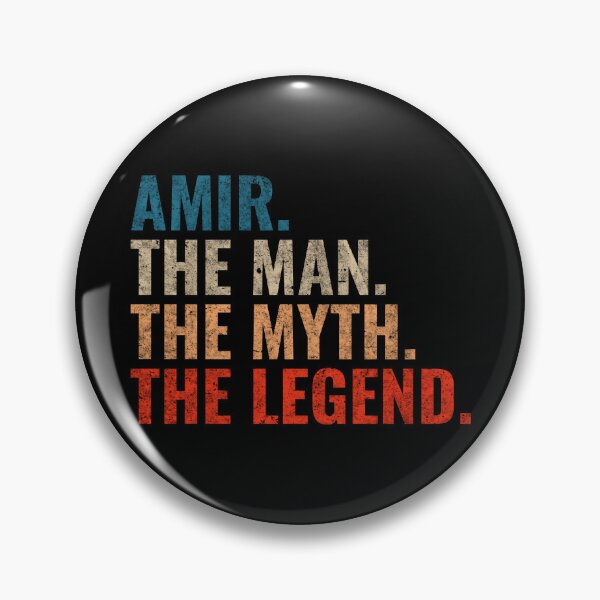 Item preview, Amir The Man The Myth The Legend Amir Name Retro 70s distress designed and sold by Teelogic.