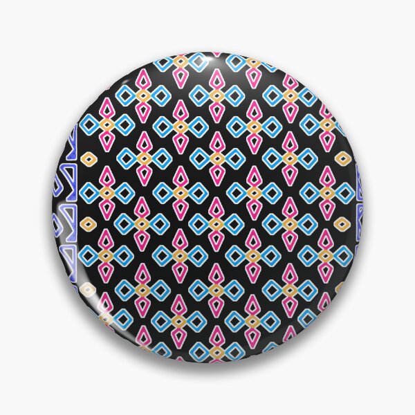 Item preview, Multi-colored geometric pattern arranged in lines on a black background. designed and sold by wonghong.