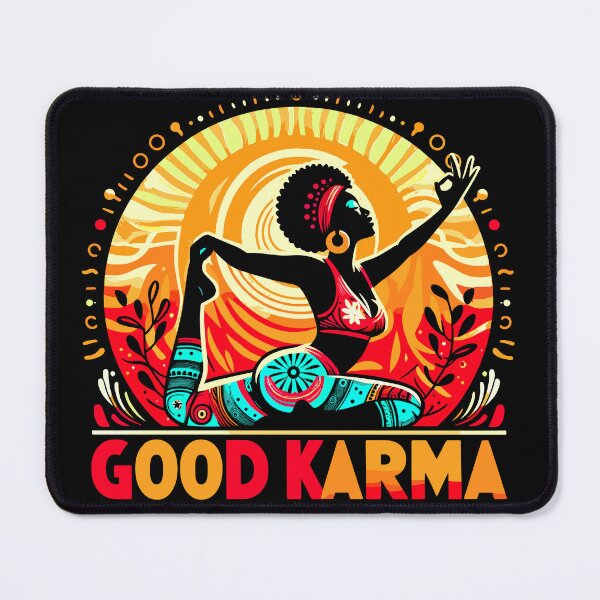 Item preview, Vibrant Good Karma Yoga Pose Graphic Design designed and sold by Artbyminga.