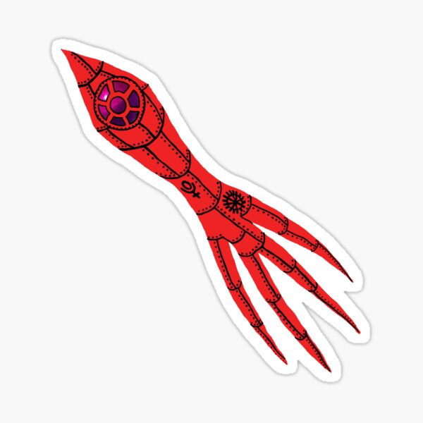 red squid ship Sticker