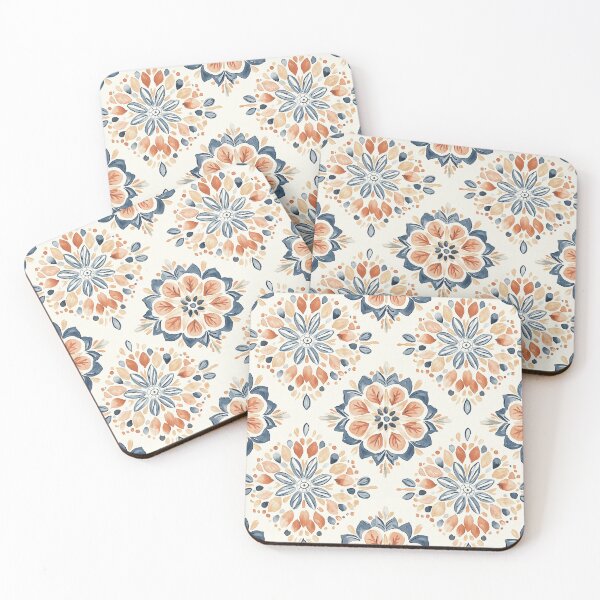 Item preview, Boho Chic Watercolor Floral Pattern – Autumn-Inspired Mandala Design  designed and sold by MindFulStudios.