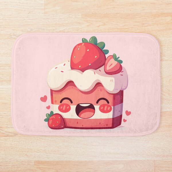 Artikelvorschau, Kawaii Erdbeerkuchen lachen entworfen und verkauft von Oh My Kawaii.