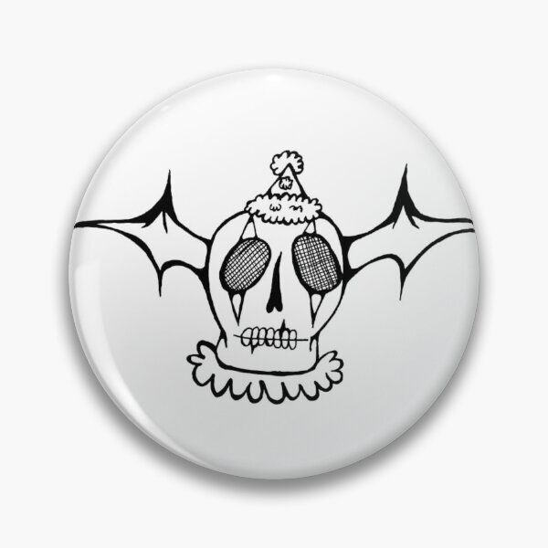 Item preview, Skeleton Clown Bat Wings Flying Skull Jester  designed and sold by KayTurtless.