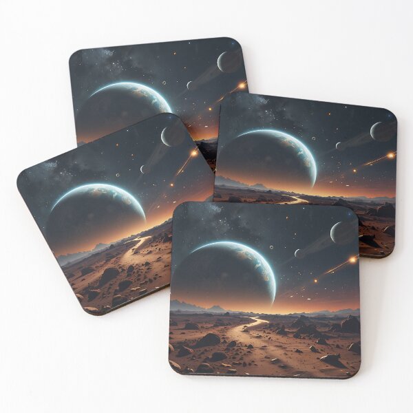 Item preview, On Another Planet | Cosmic Landscape with Earth and Stars designed and sold by UniGift.