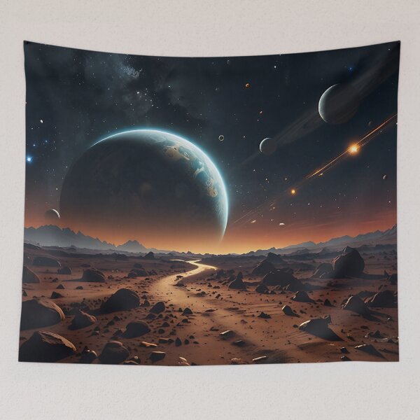 Item preview, On Another Planet | Cosmic Landscape with Earth and Stars designed and sold by UniGift.