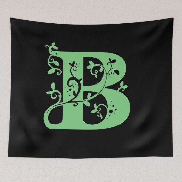 Item preview, Green Capital Letter B With Vines V3 designed and sold by Victoria Lehnard.
