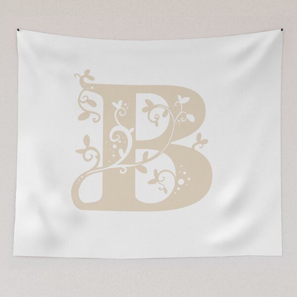 Item preview, Beige Capital Letter B With Vines designed and sold by Victoria Lehnard.