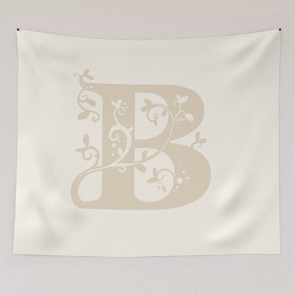 Item preview, Beige Capital Letter B With Vines V2 designed and sold by Victoria Lehnard.