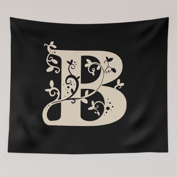 Item preview, Beige Capital Letter B With Vines V3 designed and sold by Victoria Lehnard.