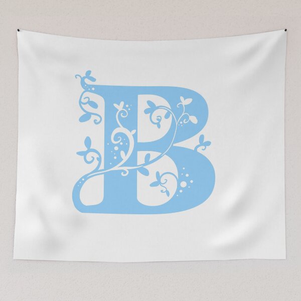 Item preview, Blue Capital Letter B With Vines designed and sold by Victoria Lehnard.