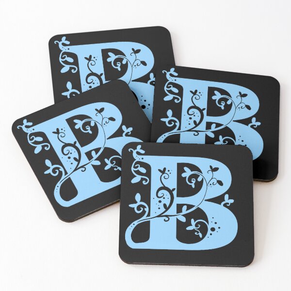 Item preview, Blue Capital Letter B With Vines V3 designed and sold by Victoria Lehnard.