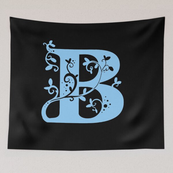Item preview, Blue Capital Letter B With Vines V3 designed and sold by Victoria Lehnard.