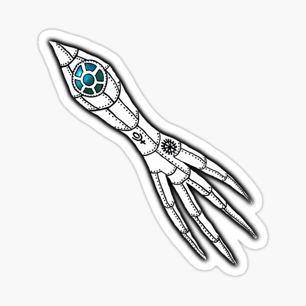 white squid ship Sticker