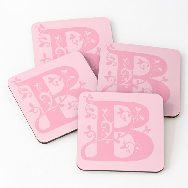 Item preview, Pink Capital Letter B With Vines V2 designed and sold by Victoria Lehnard.