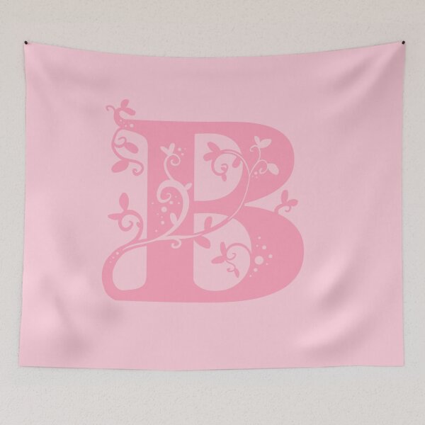 Item preview, Pink Capital Letter B With Vines V2 designed and sold by Victoria Lehnard.