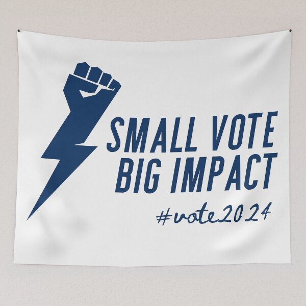 Item preview, Small Vote Big Impact - American Elections 2024 Light-Color Background designed and sold by RosmeralisShop.