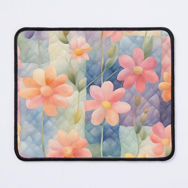 Item preview, Whimsical Watercolor Cottagecore Colorful Flowers On Patchworks 2 designed and sold by taiche.