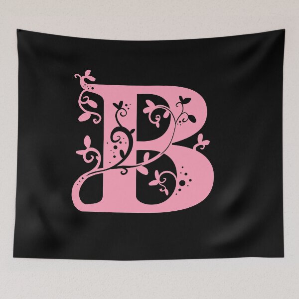 Item preview, Pink Capital Letter B With Vines V3 designed and sold by Victoria Lehnard.