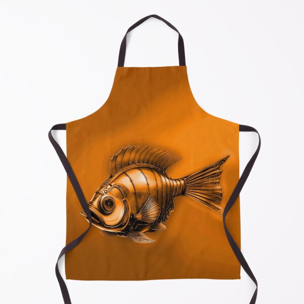 Aperçu de l'œuvre Art subtil du poisson Steampunk Style Steampunk minimaliste - Tons laiton créée et vendue par Beachy.
