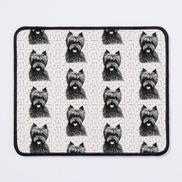 Item preview, cute dog sketch with pink print patterned background designed and sold by Crystal Godwin.