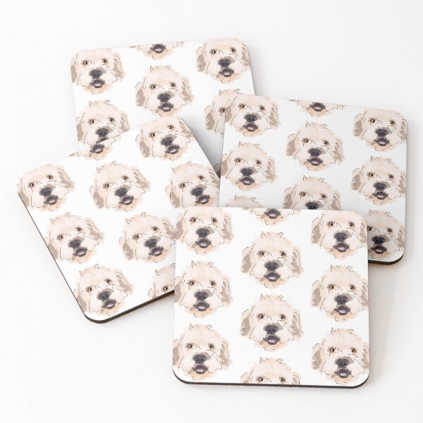 Item preview, Happy Labradoodle face designed and sold by Katie Batchelor.