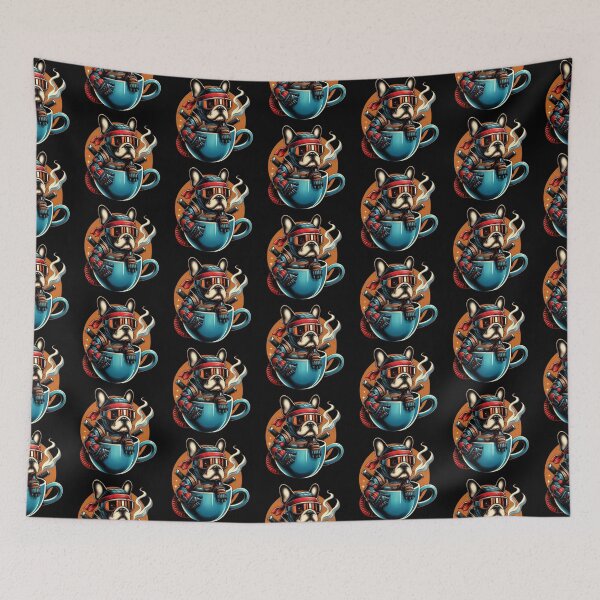 Item preview, Ninja French Bulldog Dog funny vintage t-shirts designed and sold by PAVOXAR.