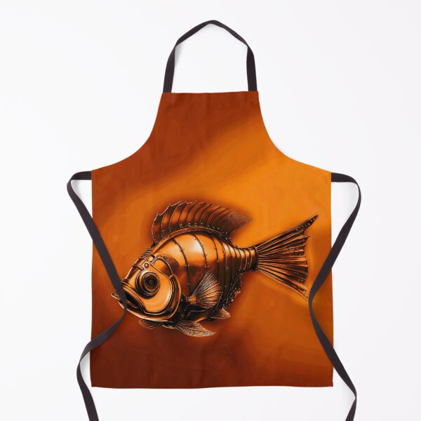 Aperçu de l'œuvre Art subtil du poisson Steampunk Style Steampunk minimaliste - Tons bronze créée et vendue par Beachy.