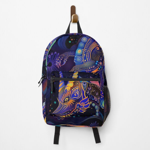 Item preview, cute colourful neon dragon-blacklight doodle designed and sold by minazareei.