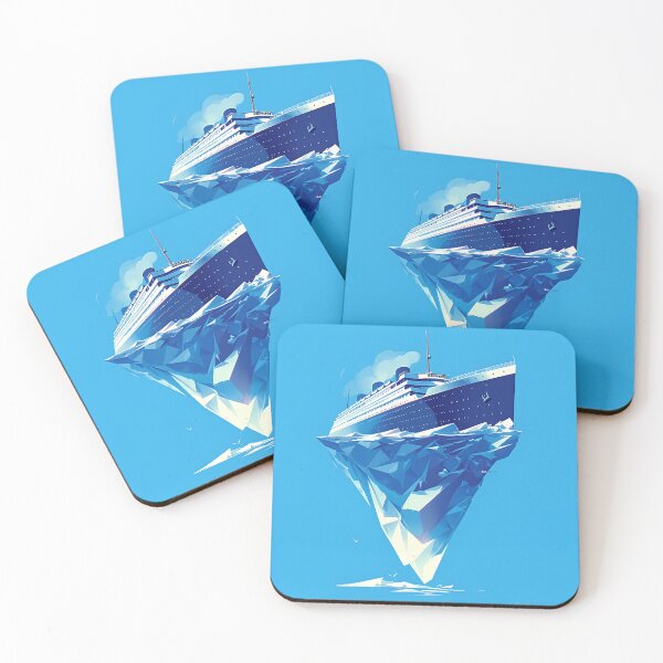 Item preview, Minimalist Illustration of Titanic's Collision with Iceberg designed and sold by Windy-market.