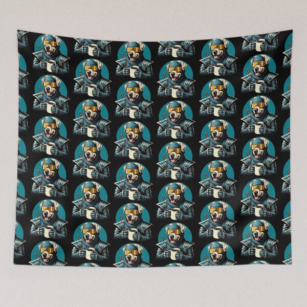 Item preview, Ninja Labrador Retriever Dog funny vintage t-shirts designed and sold by PAVOXAR.