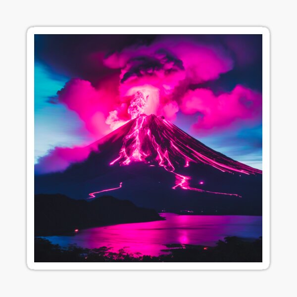 Item preview, Mayon Volcano Philippines Neon Lava designed and sold by AbeeRedB.