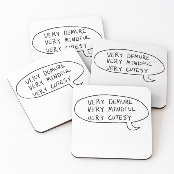Item preview, Very demure very mindful very cutesy speech bubble designed and sold by Raccoondoodles.