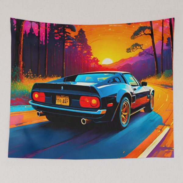 Item preview, Golden Hour: Sleek Sports Car at Sunset designed and sold by GrizzlyCollective.