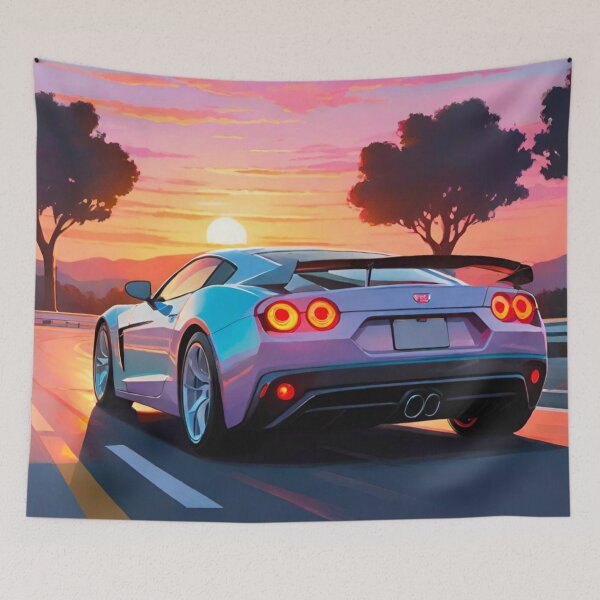 Item preview, Sunset Cruise: Iconic Sports Car Silhouette designed and sold by GrizzlyCollective.