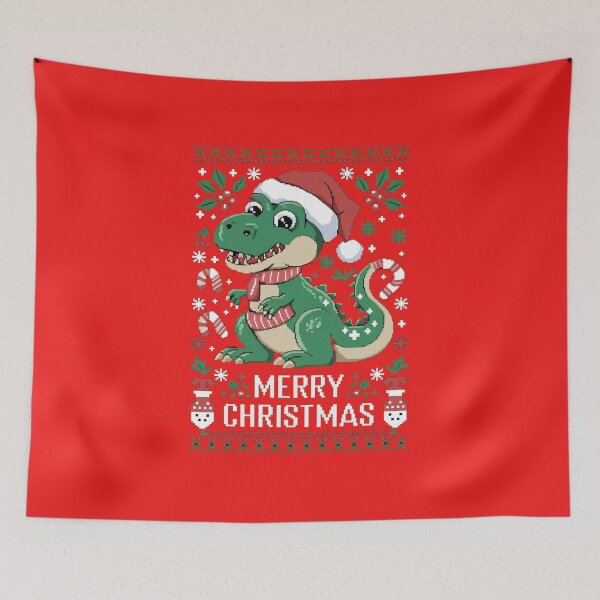 Item preview, pixel christmas dino designed and sold by bukajart.