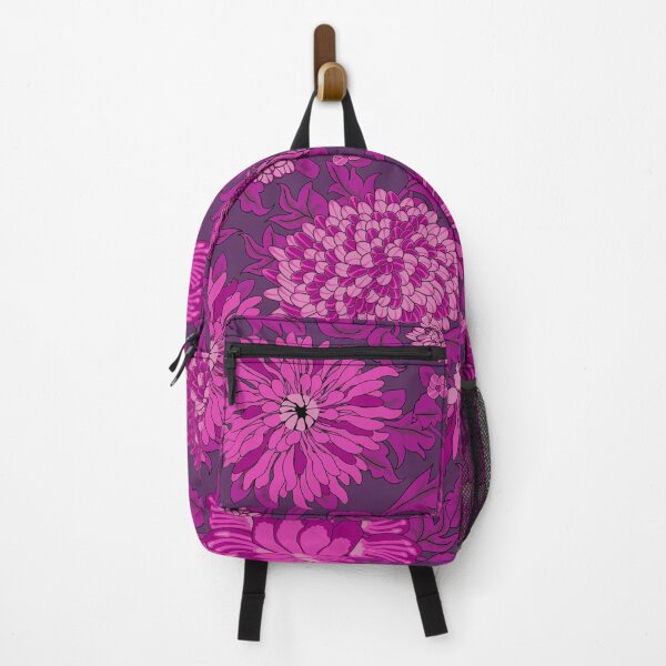 Item preview, Retro Chrysanthemums, Dark lilac on a dark lilac background designed and sold by Alex  Blud.