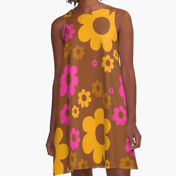 Item preview, Retro Flower-Power Daisies in Funky colours designed and sold by RetroScribbles.