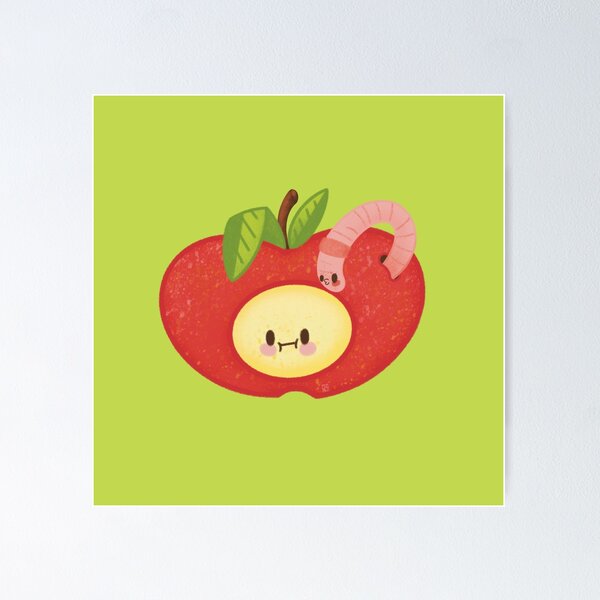 Item preview, Wormy Apple designed and sold by jeys-art-uwu.