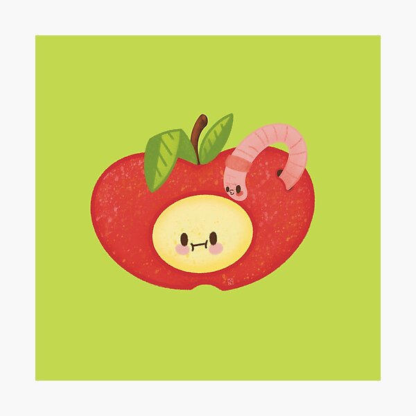 Item preview, Wormy Apple designed and sold by jeys-art-uwu.