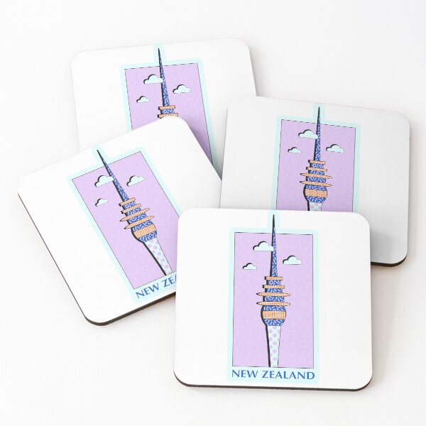 Item preview, Modern Memphis New Zealand sky Tower designed and sold by CapriCreatives.